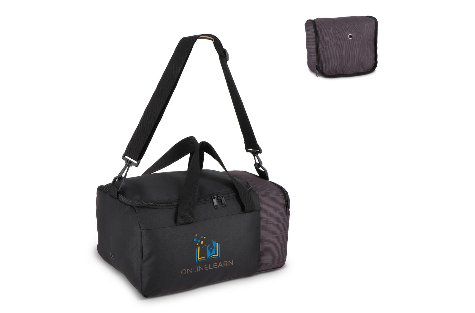 R-PET 600D opvouwbare tas voor onder de stoel 20L Zwart