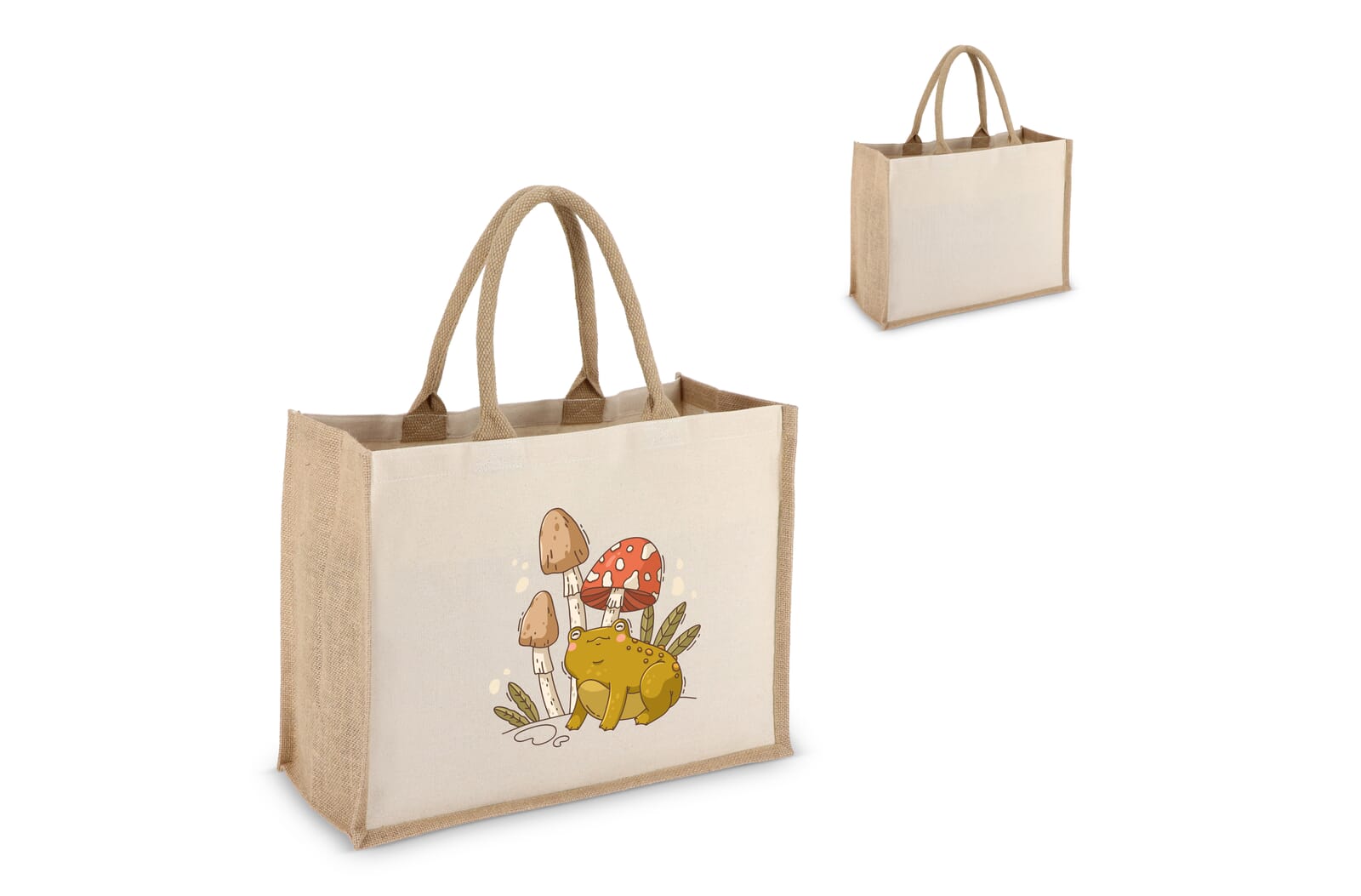 Jute-Katoen Tote OEKO-TEX® 42.5 x 19 x 32 cm 320g/m² Beige