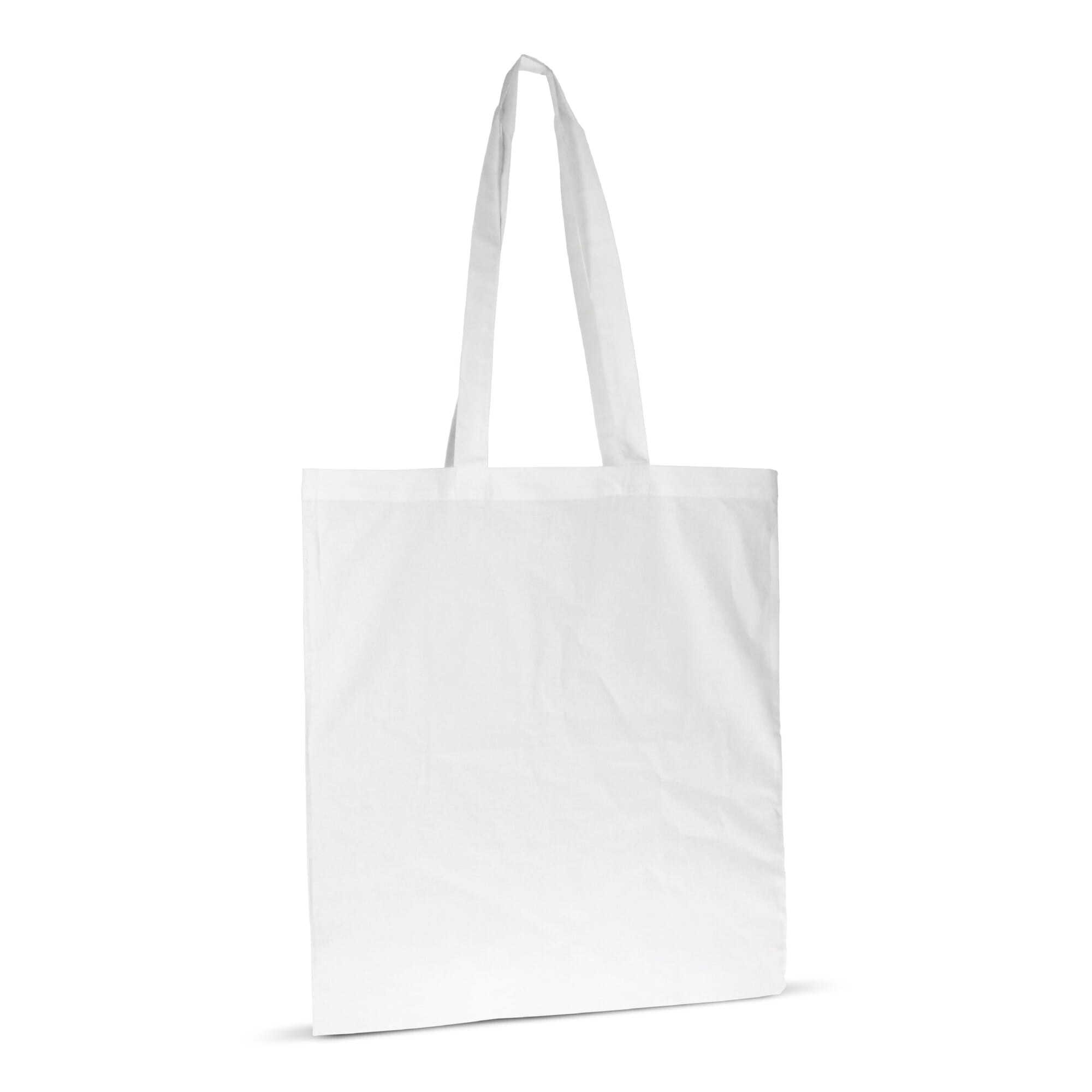 Schoudertas biologisch katoen kleur lang 140g/m² 38x42 cm