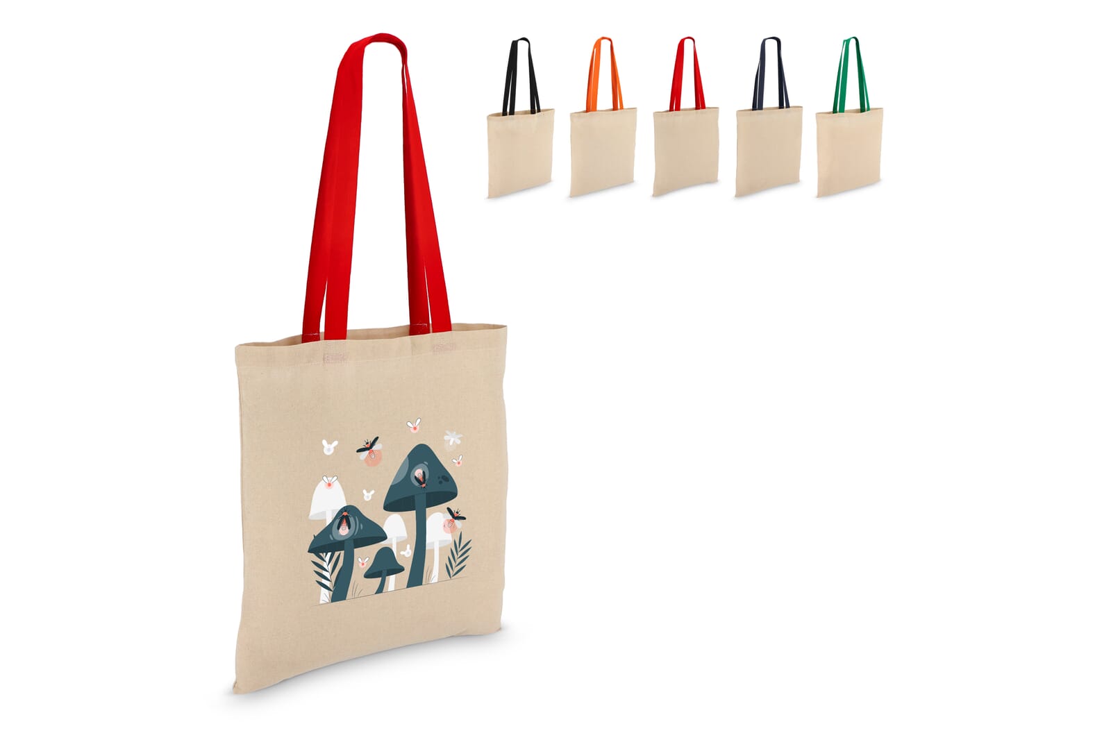 Katoen Tote OEKO-TEX® 38 x 42cm 140g/m² Zwart