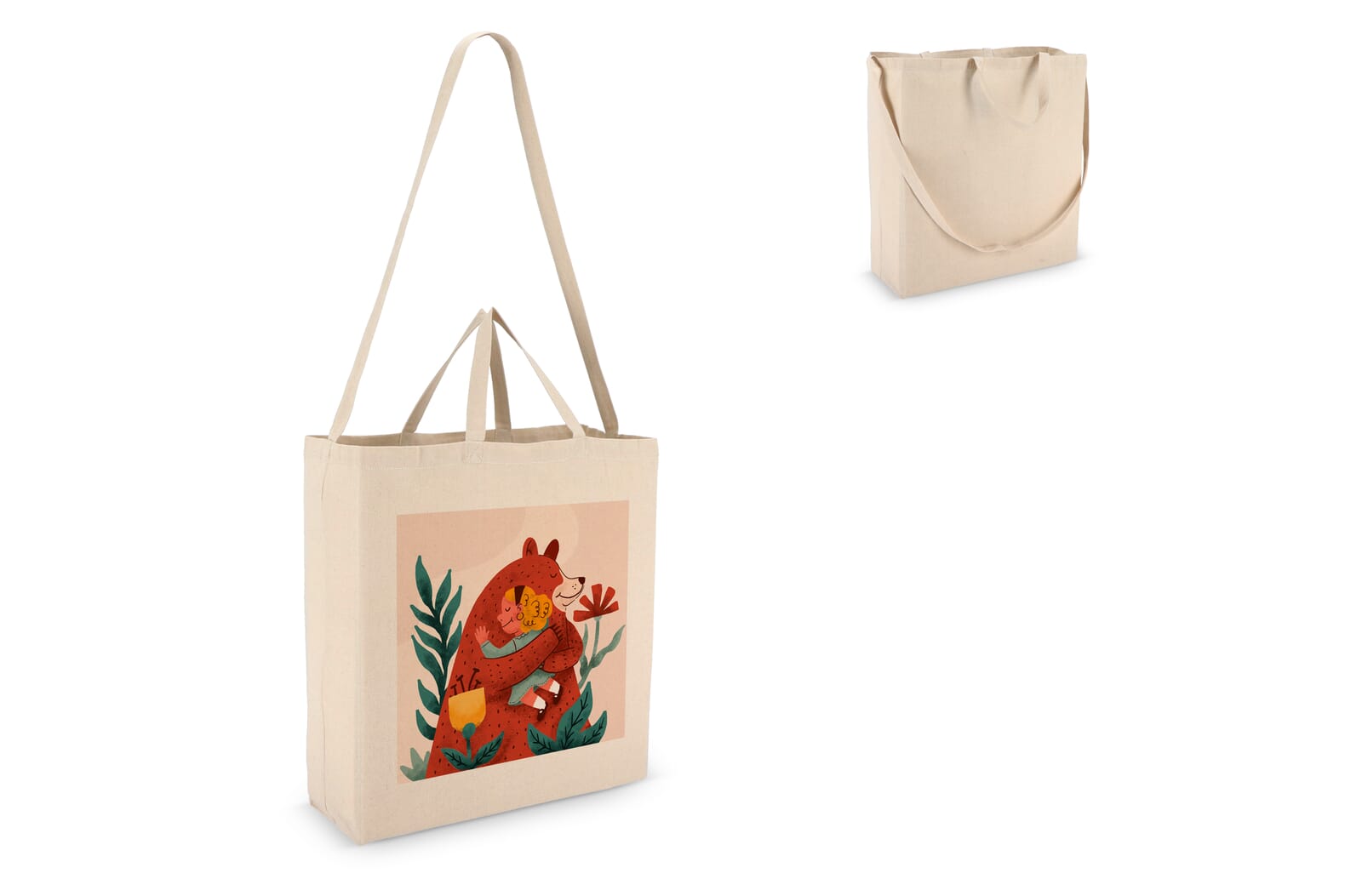 Katoen Tote OEKO-TEX® 40 x 13 x 44cm 220g/m² Ecru