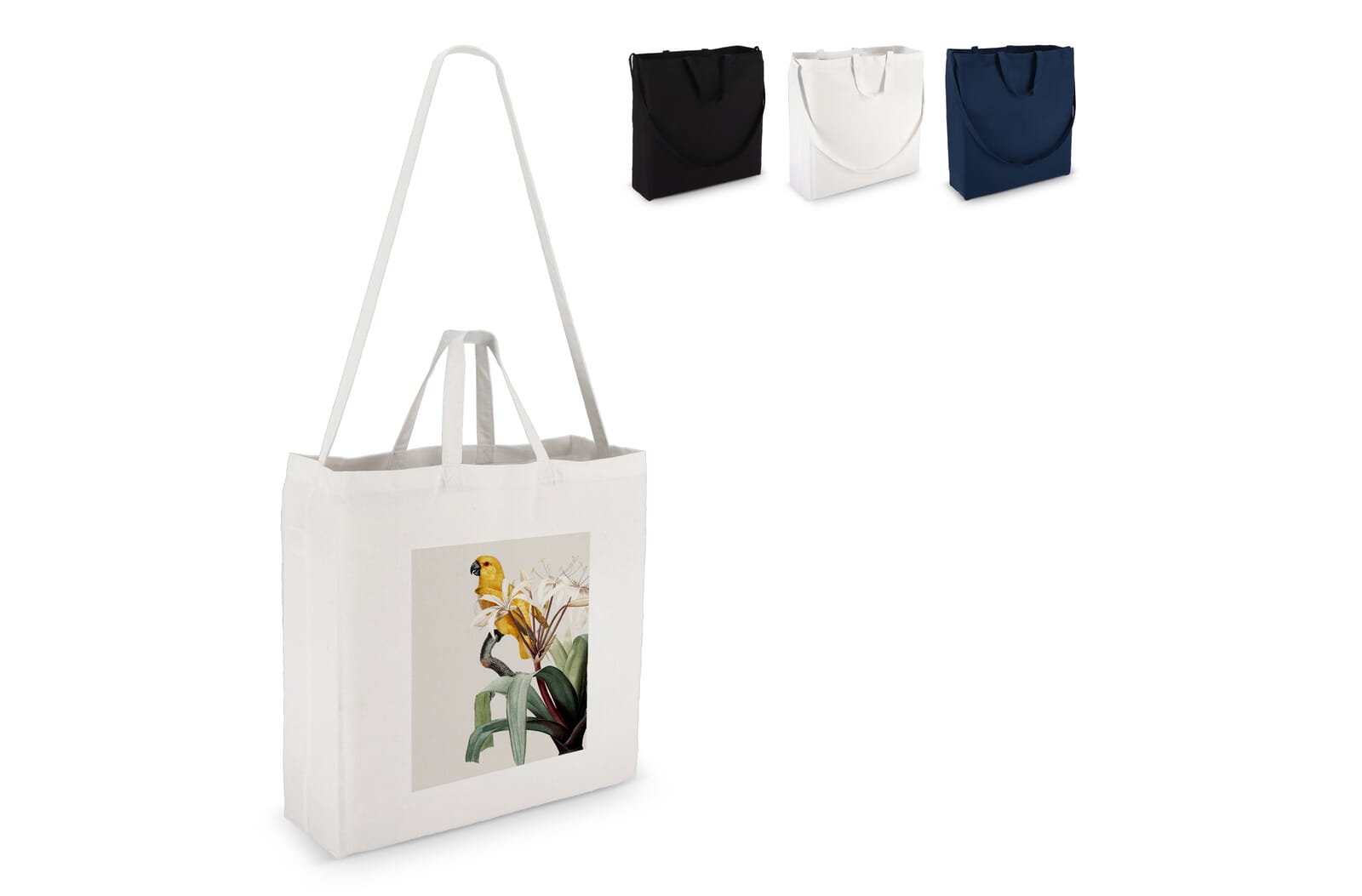 Katoen Tote OEKO-TEX® 40 x 13 x 44cm 220g/m² Wit