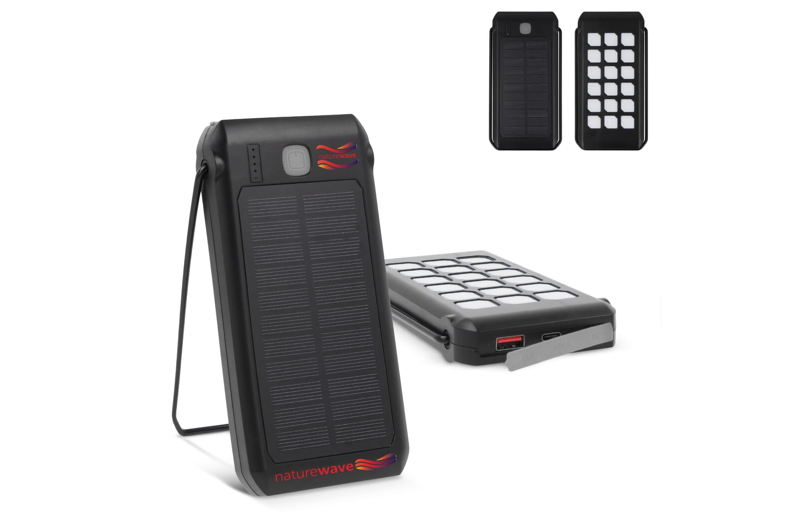 Quest Powerbank Zonne Energie 10000mAh Zwart