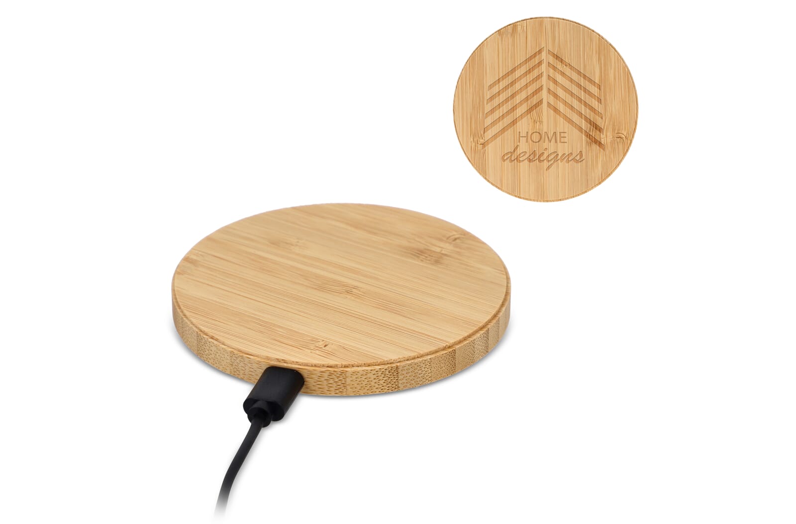 Draadloze oplader bamboe 15W Natuur