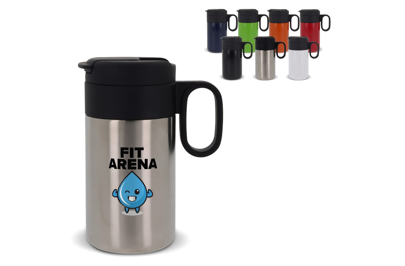 Thermofles Flow met handvat 250ml Wit