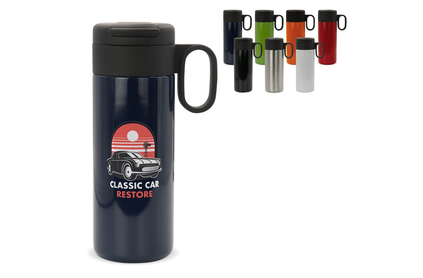 Thermofles Flow met handvat 400ml Wit