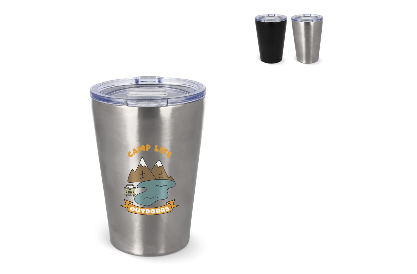 T-ceramic thermo beker Murray met deksel 300ml Zwart