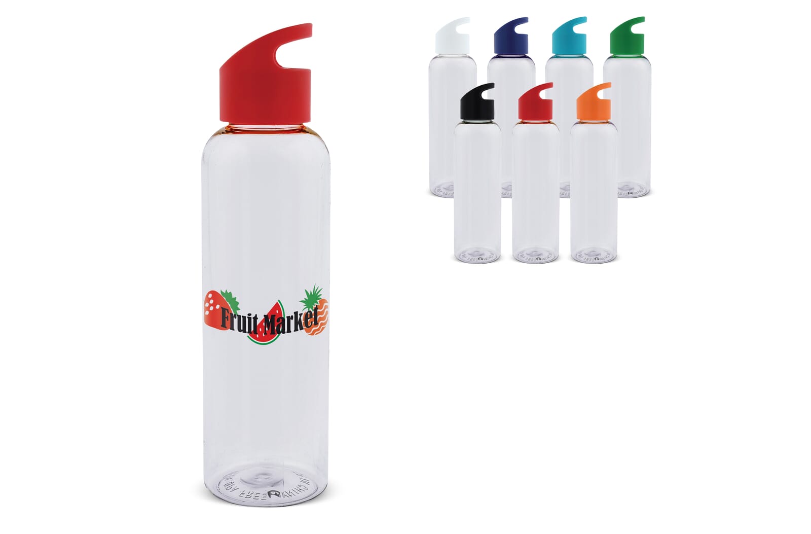 Waterfles Loop transparant R-PET 600ml Transparant / Wit