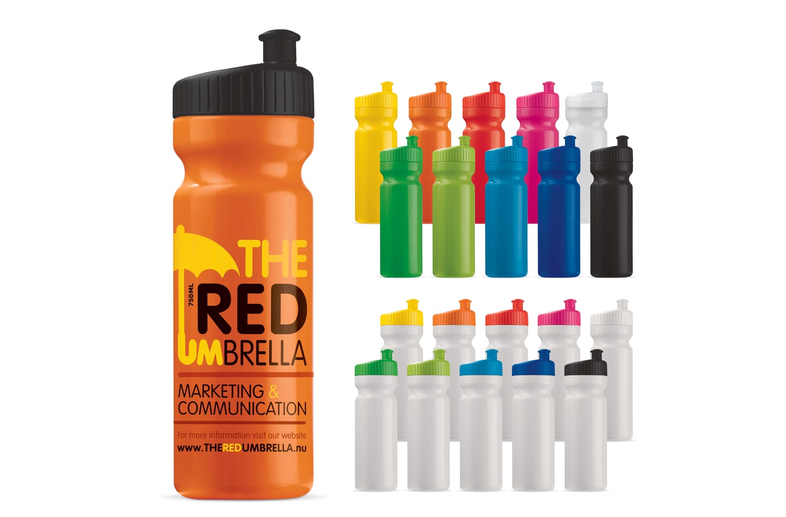 Sportbidon design 750ml Wit