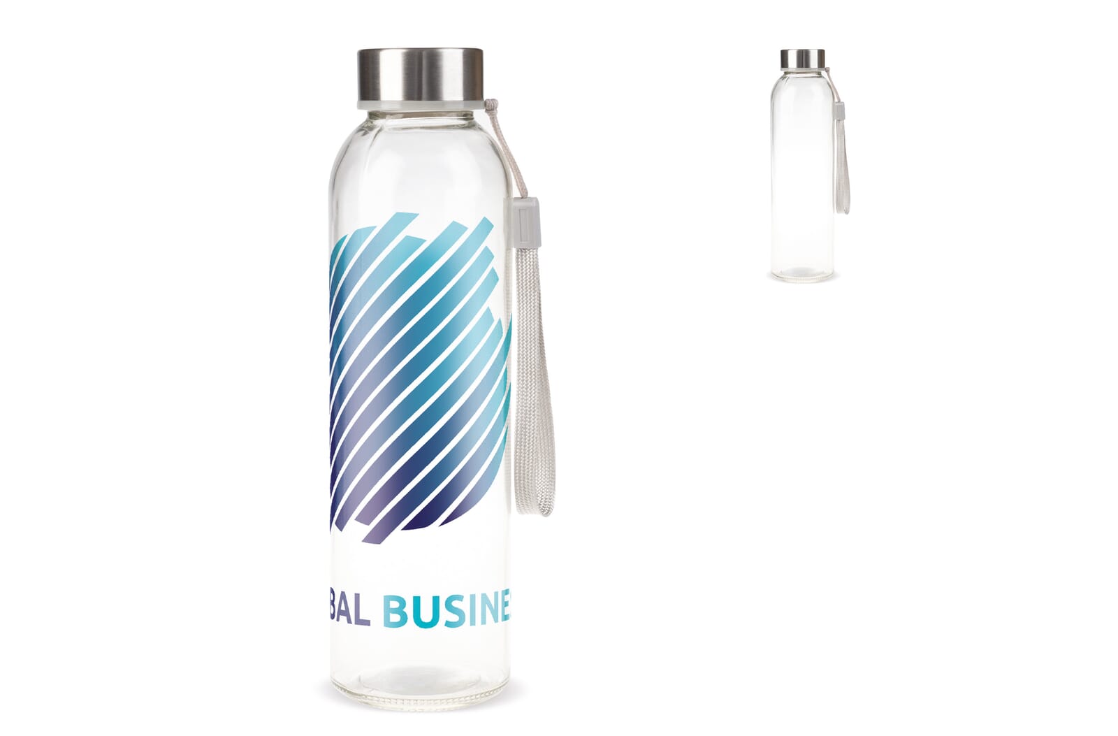 Waterfles glas 500ml Transparant