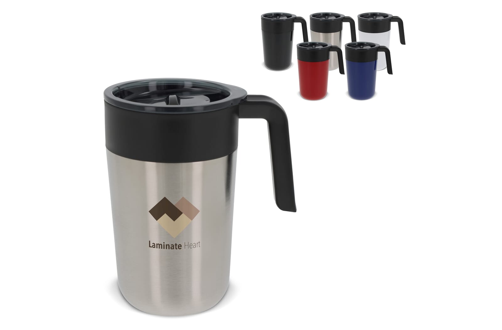 Dubbelwandige koffiebeker 400ml Wit
