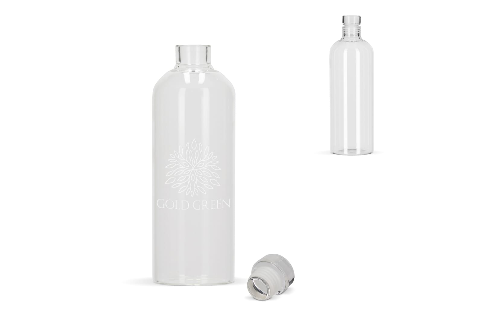 Glazen fles 1000ml Transparant