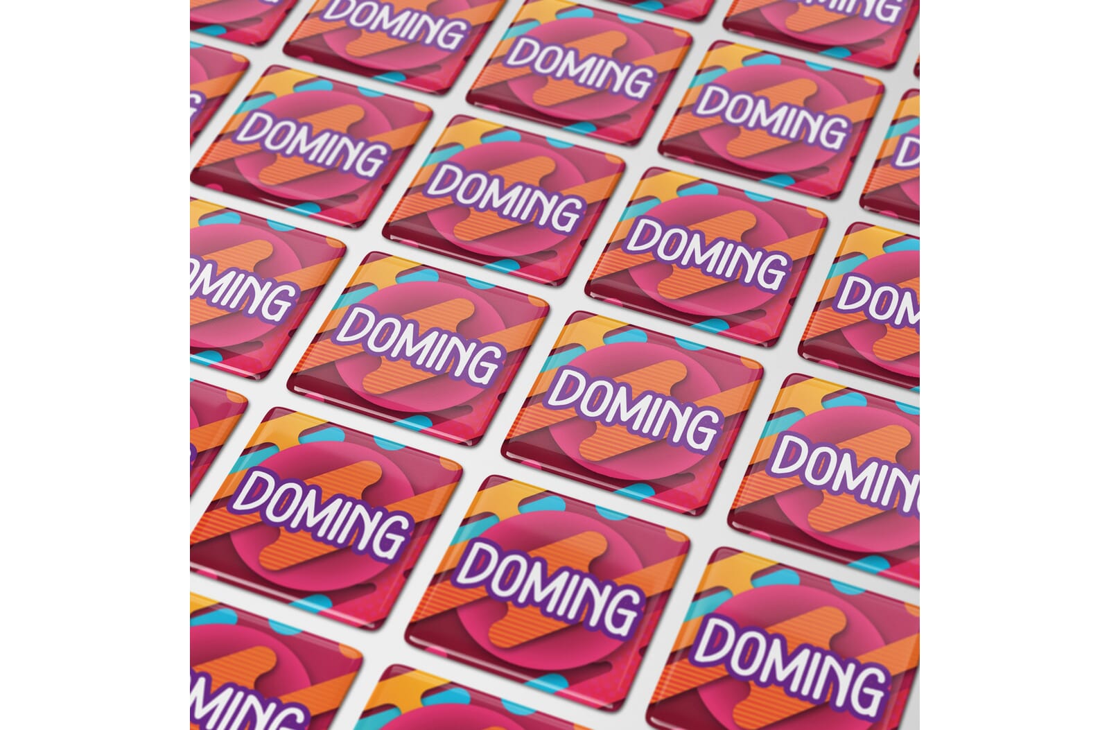 Doming Vierkant 10x10 mm Wit
