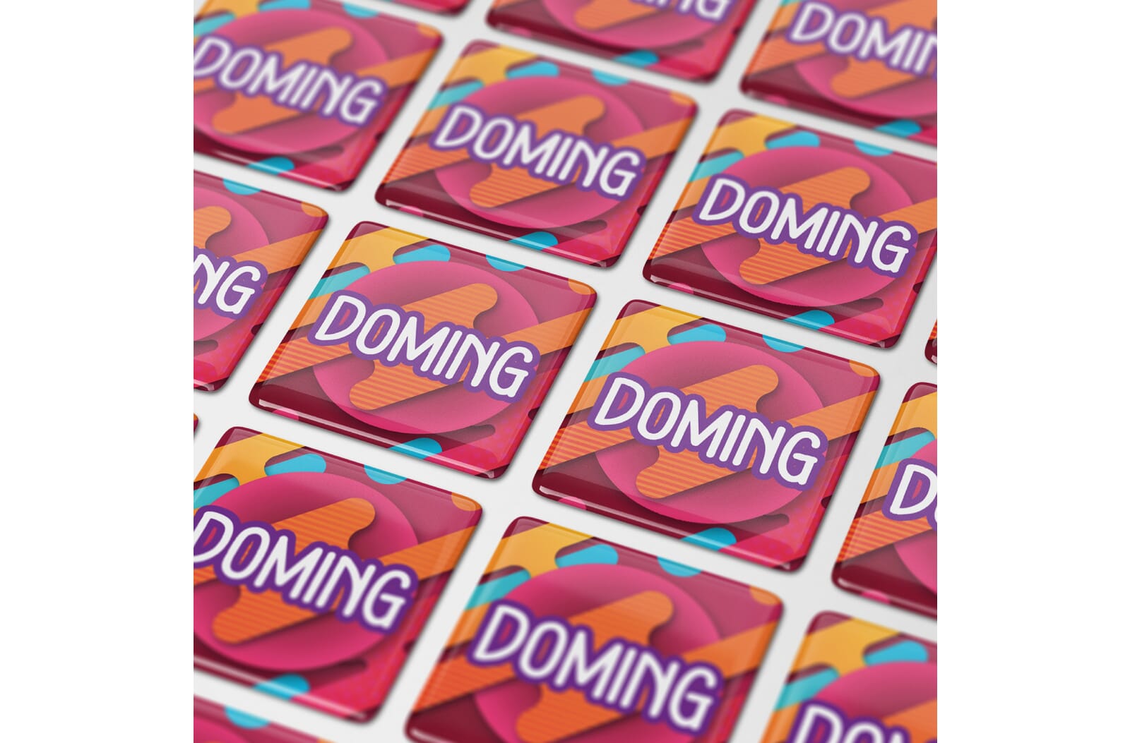Doming Vierkant 40x40 mm Wit