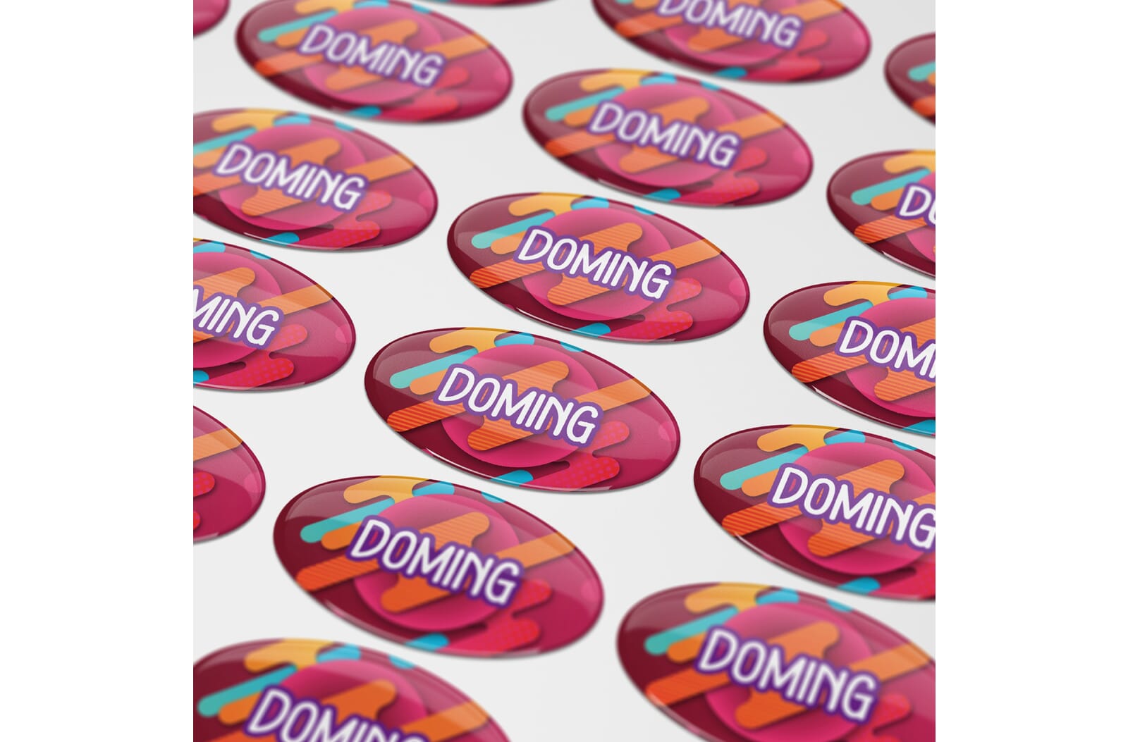 Doming Ovaal 50x25 mm Wit