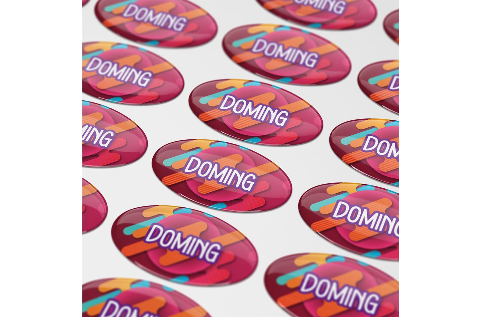 Doming Ovaal 60x35 mm Wit