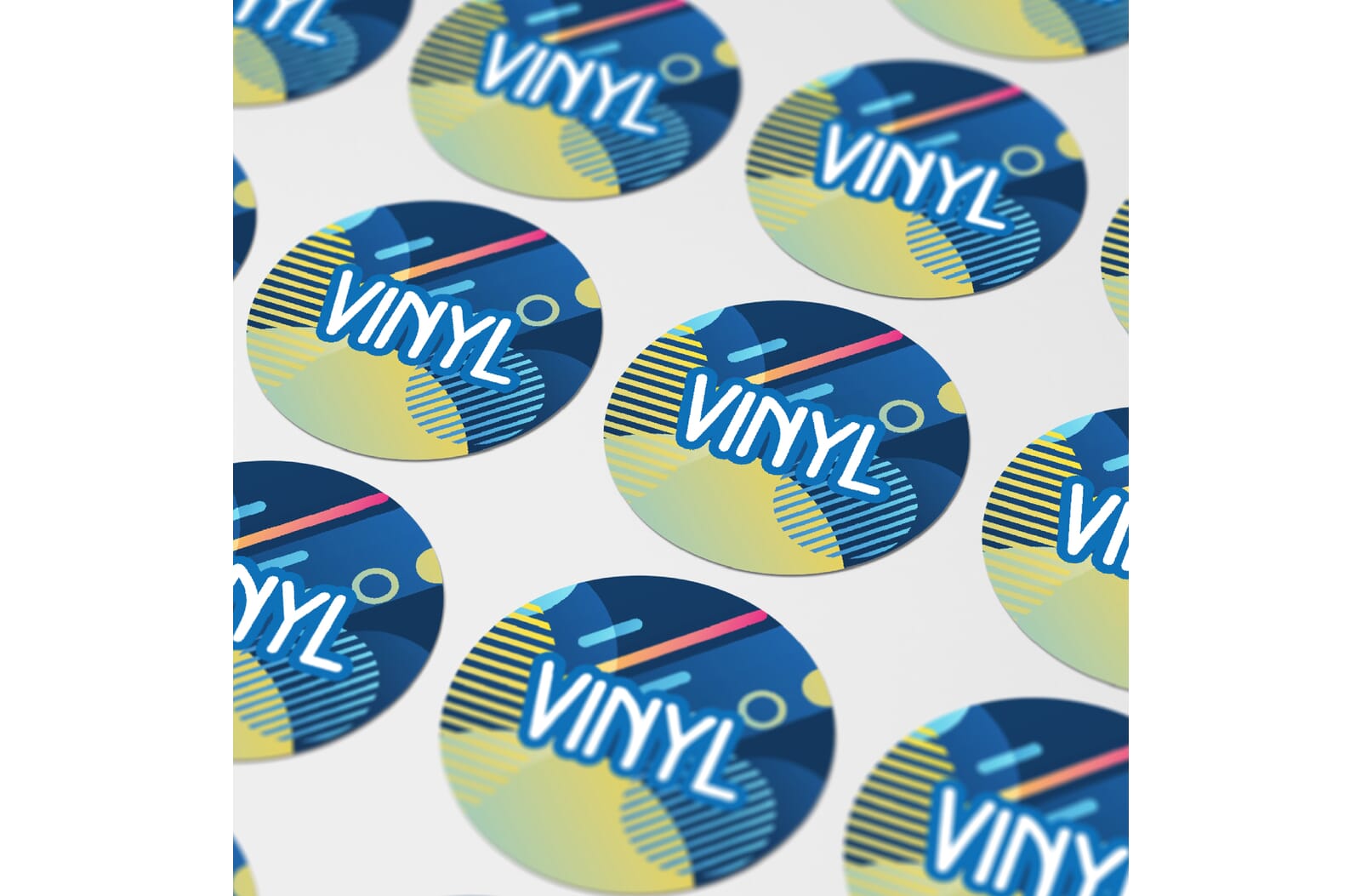 Vinyl Sticker Rond Ø 30 mm Wit