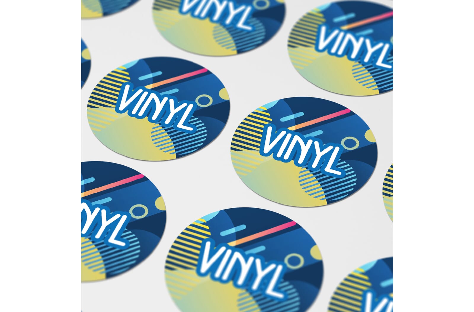 Vinyl Sticker Rond Ø 50 mm Wit