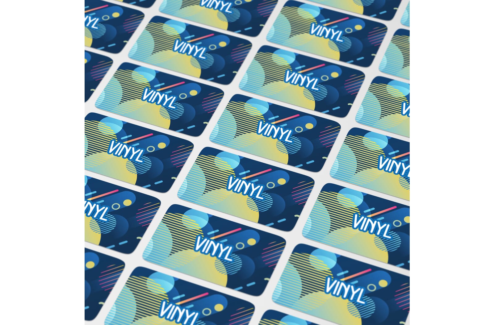 Vinyl Sticker Rechthoek 20x10mm Wit