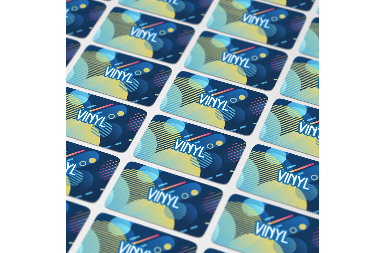 Vinyl Sticker Rechthoek 30x15mm Wit