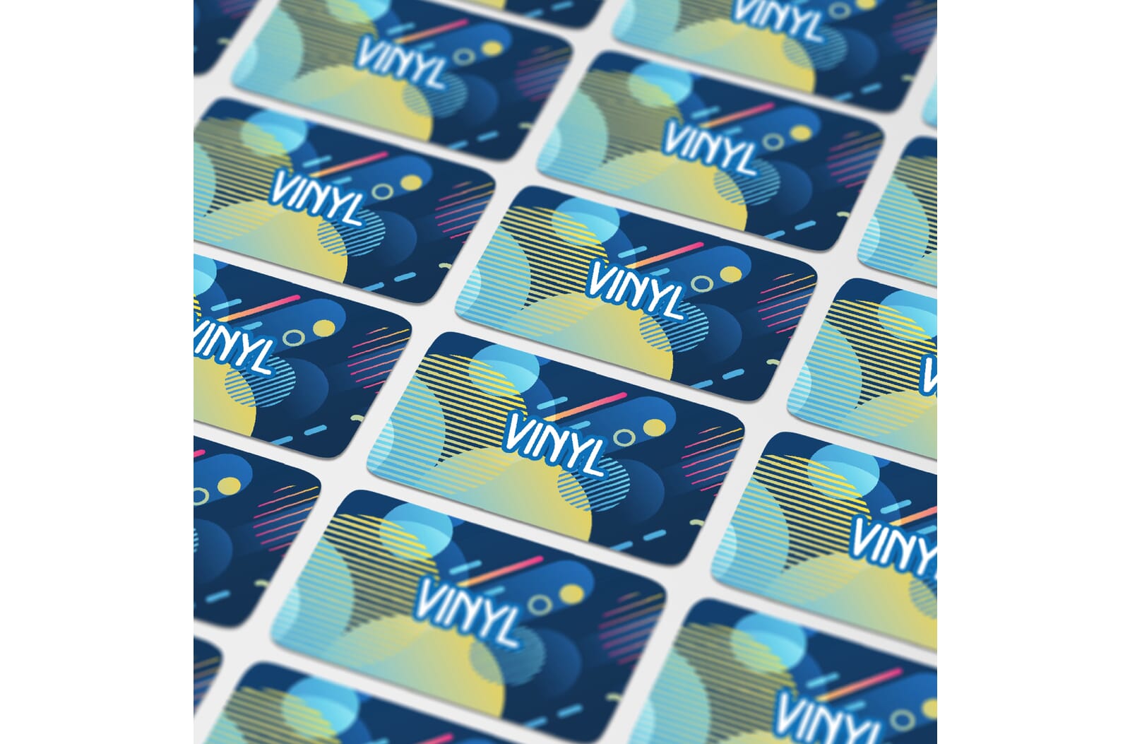 Vinyl Sticker Rechthoek 60x25mm Wit