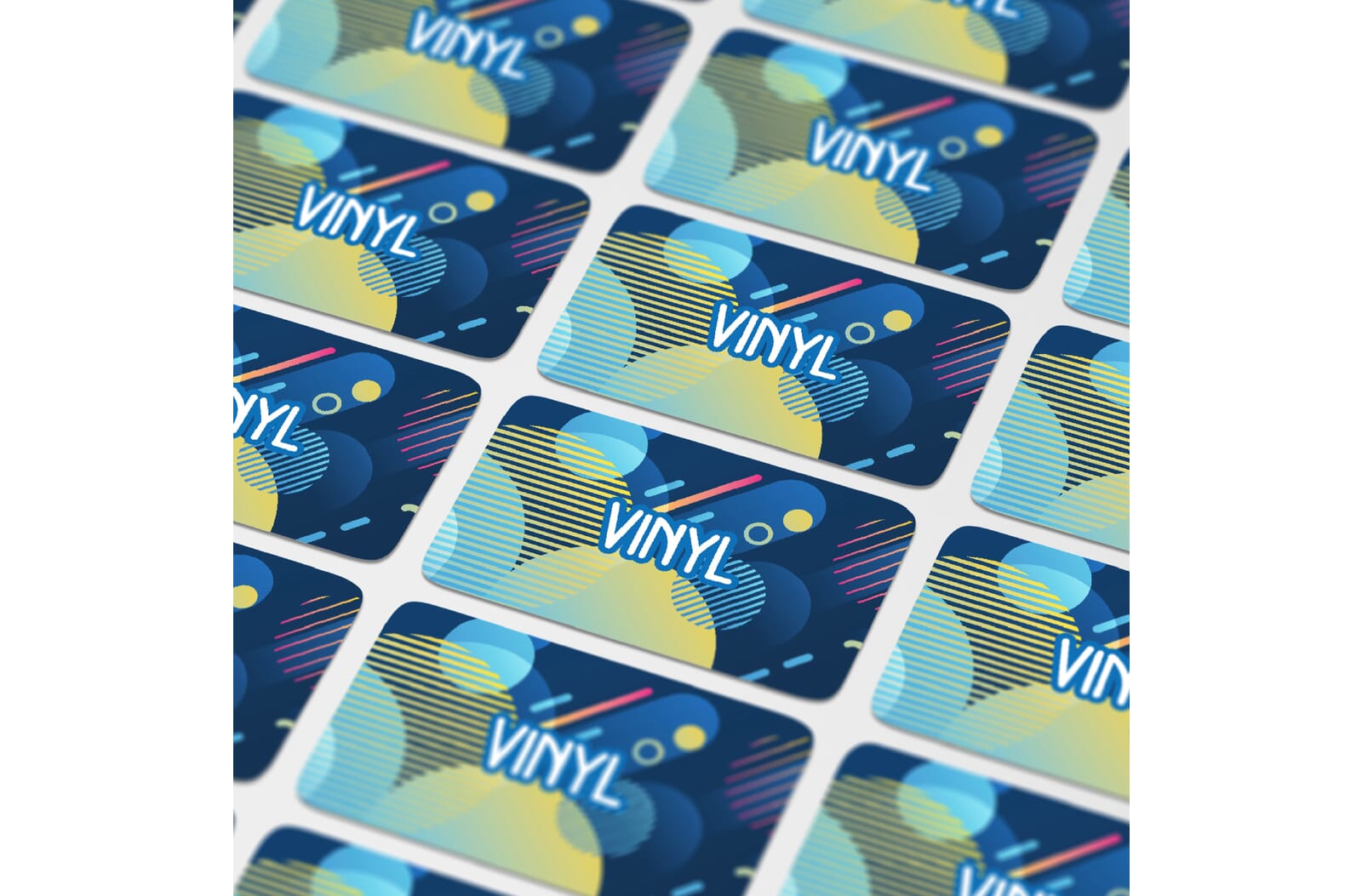 Vinyl Sticker Rechthoek 100x30mm Wit