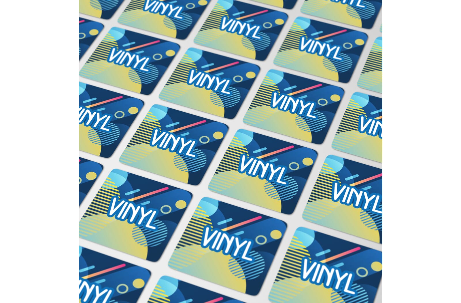 Vinyl Sticker Vierkant 10x10mm Wit