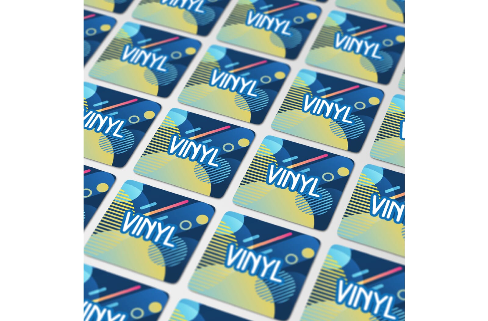 Vinyl Sticker Vierkant 13x13mm Wit