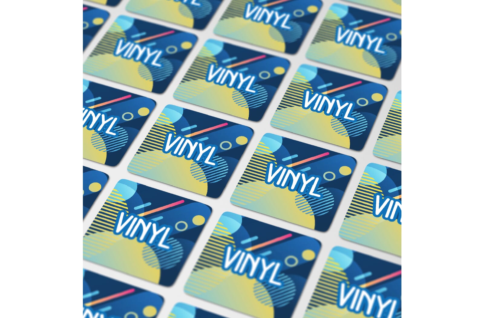 Vinyl Sticker Vierkant 15x15mm Wit