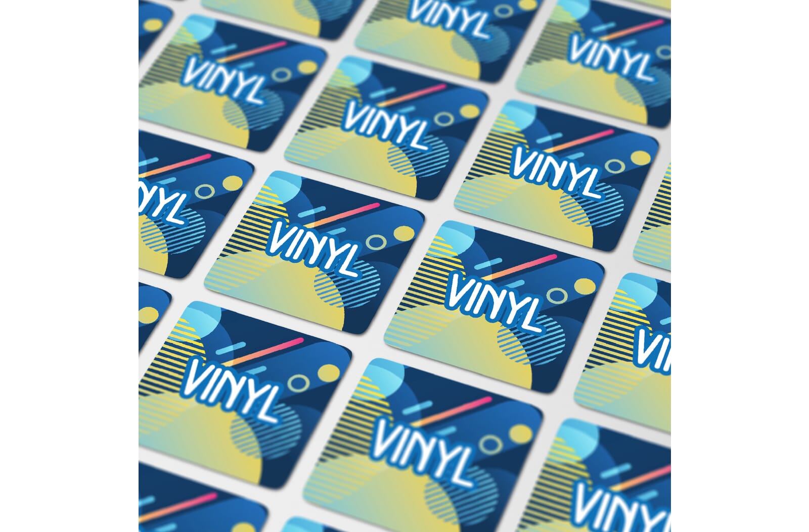 Vinyl Sticker Vierkant 20x20mm Wit