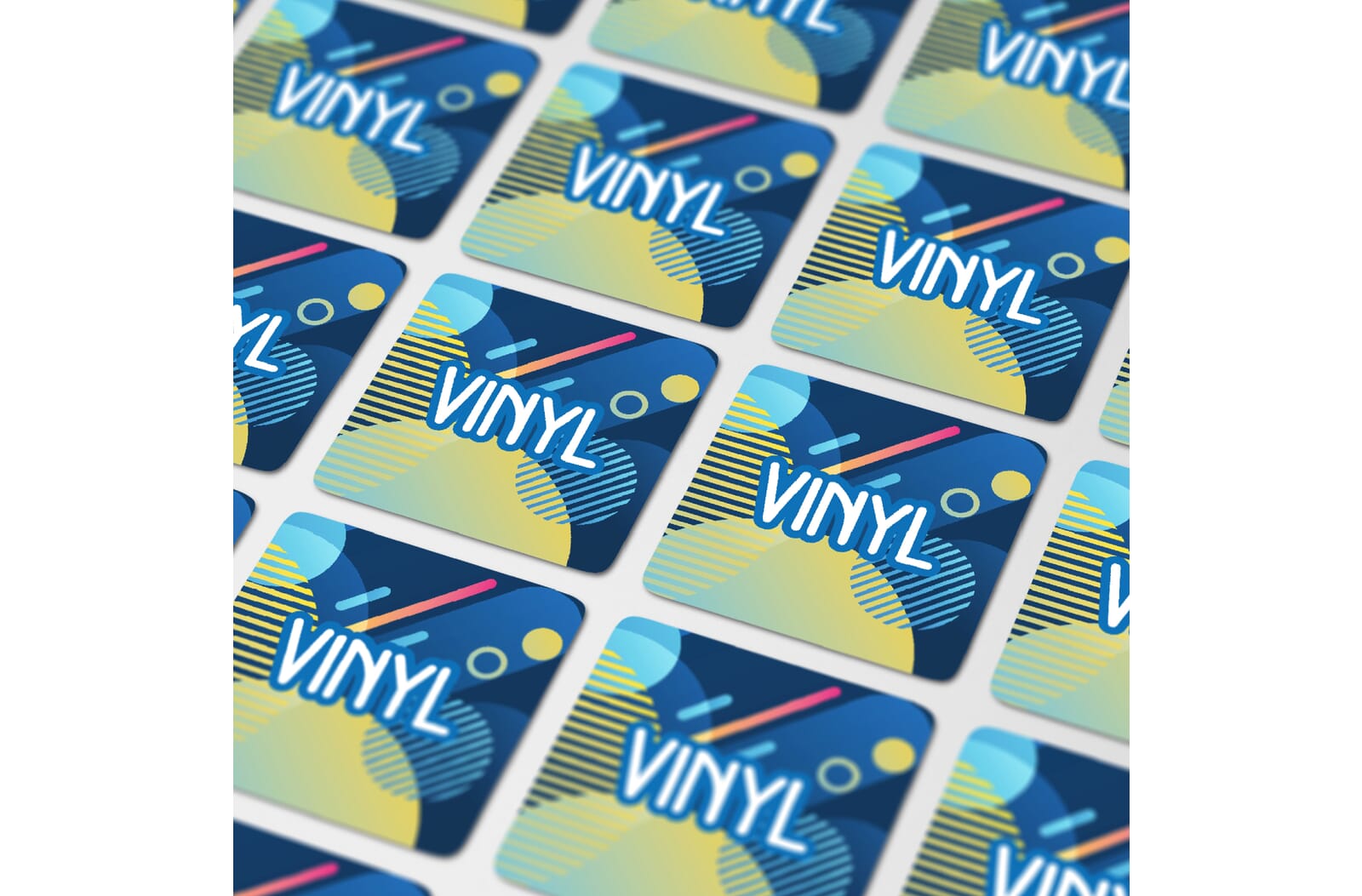 Vinyl Sticker Vierkant 30x30mm Wit