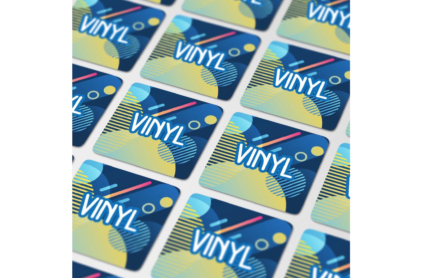 Vinyl Sticker Vierkant 40x40mm Wit