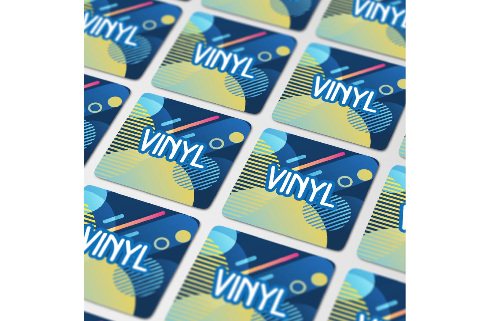Vinyl Sticker Vierkant 50x50mm Wit