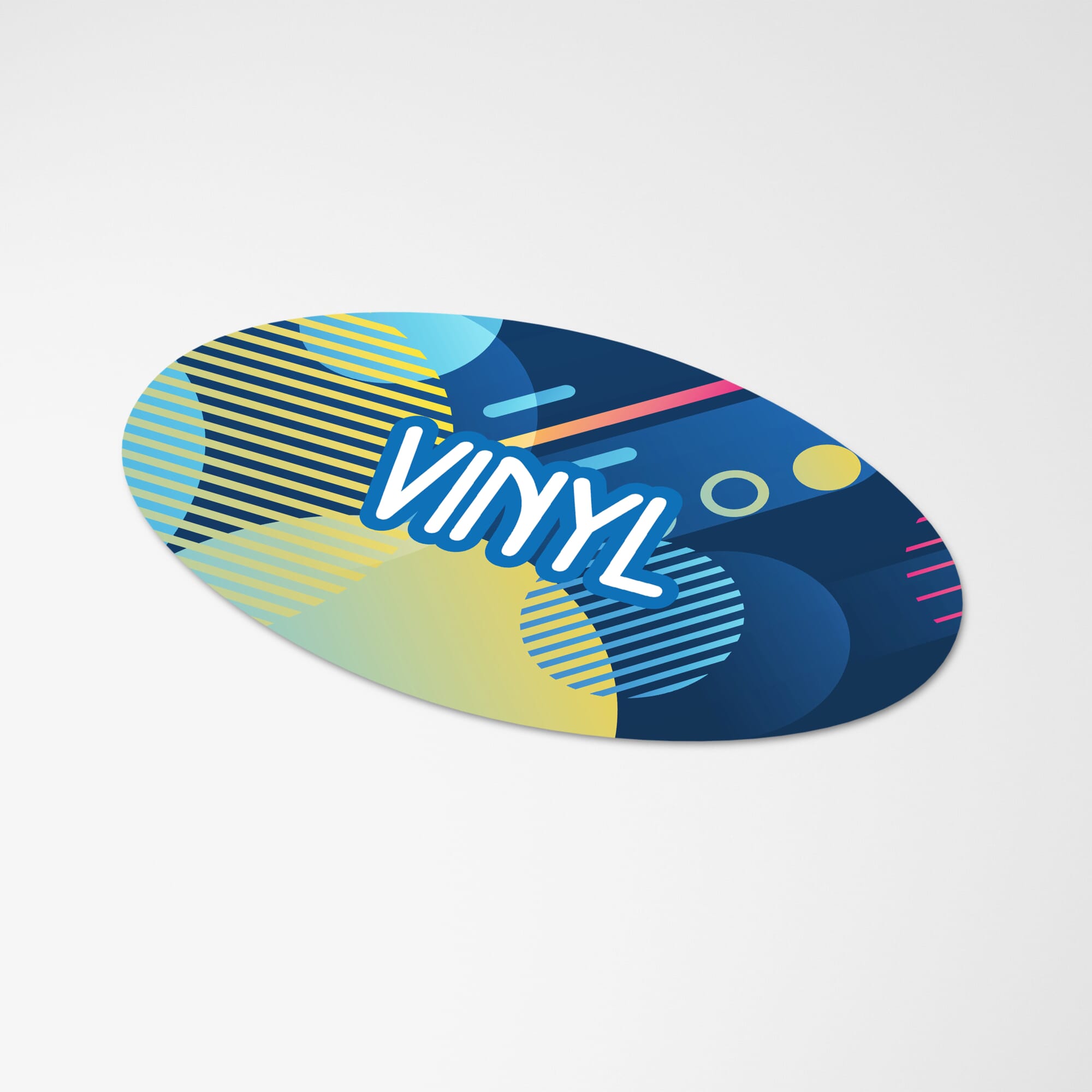 Vinyl Sticker Ovaal 60x35mm
