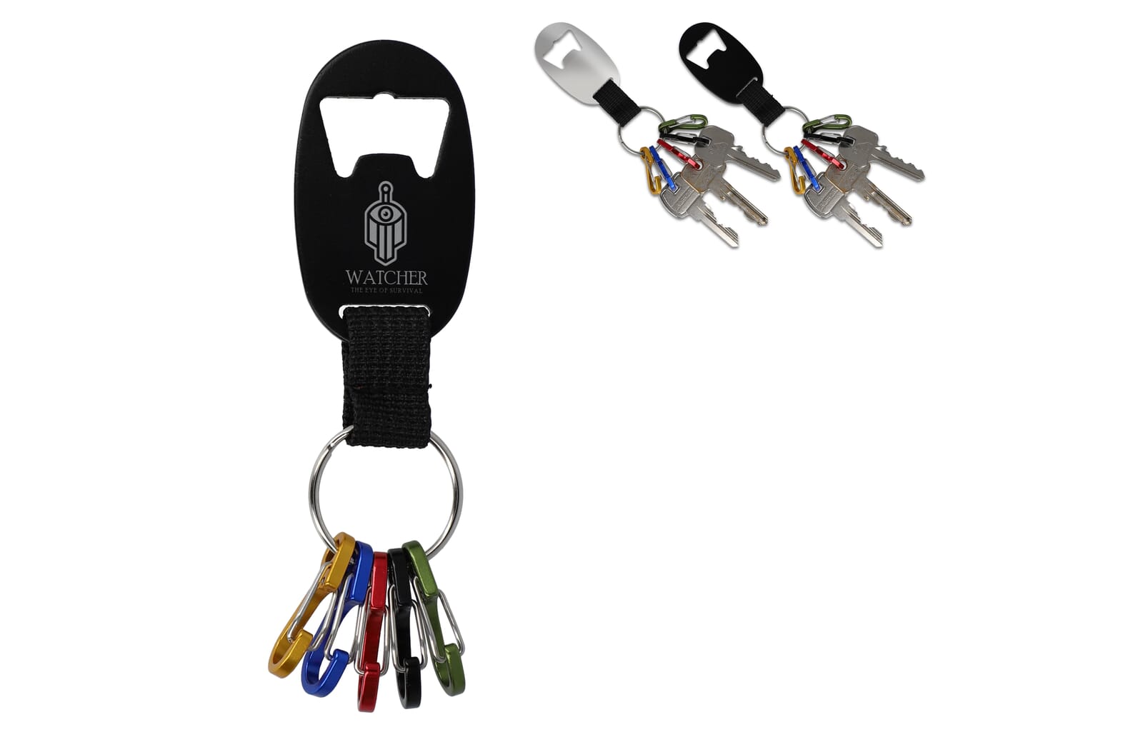 Flesopener sleutelhanger Zwart