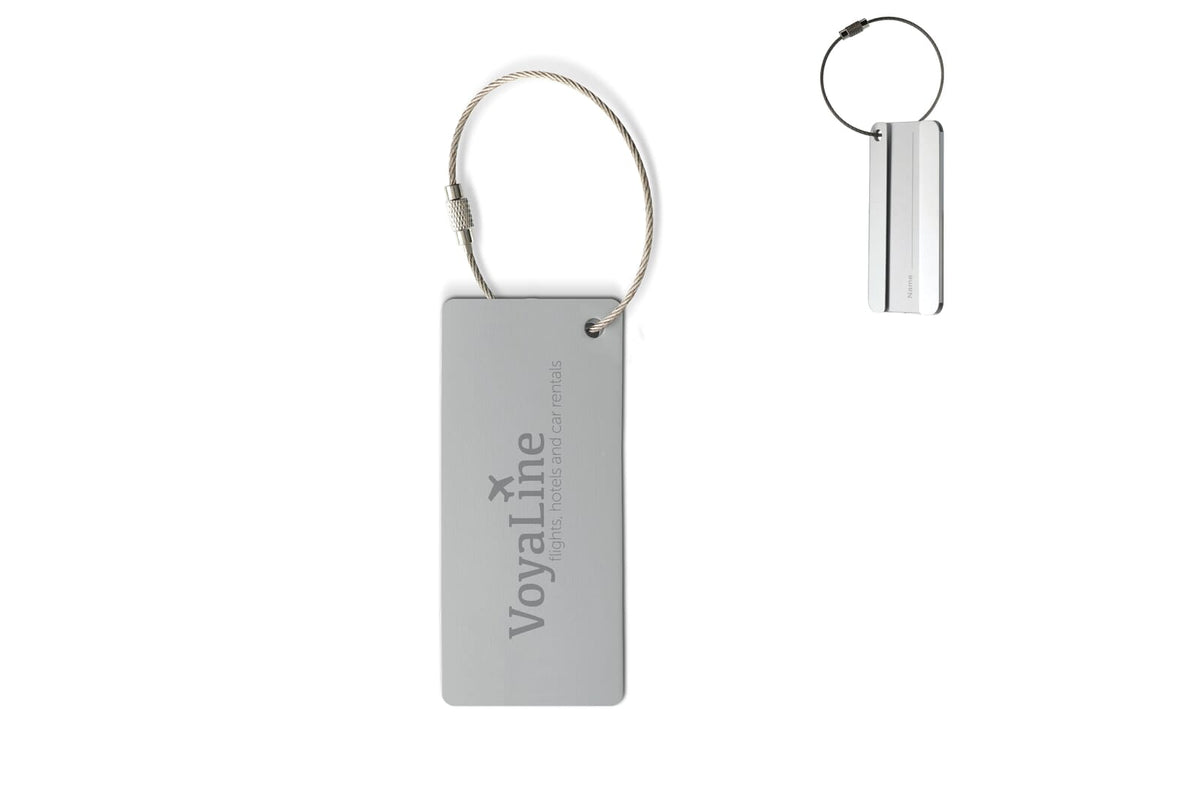 Aluminium bagagelabel rechthoek - JEFFS. Merchandise