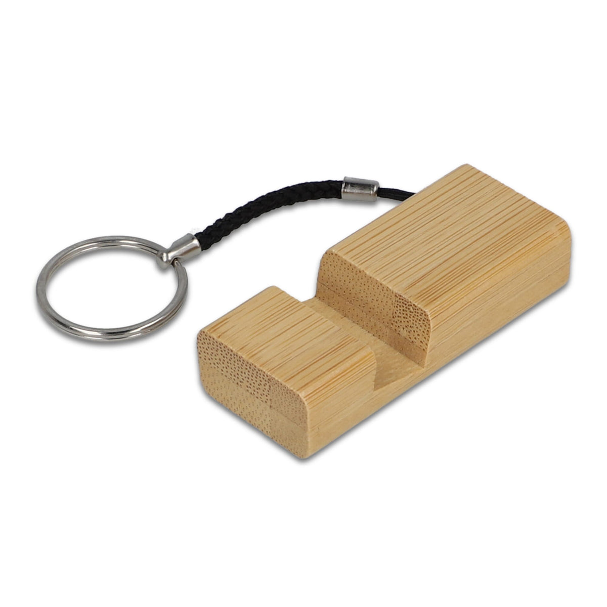 Bamboe telefoonhouder sleutelhanger - JEFFS. Merchandise