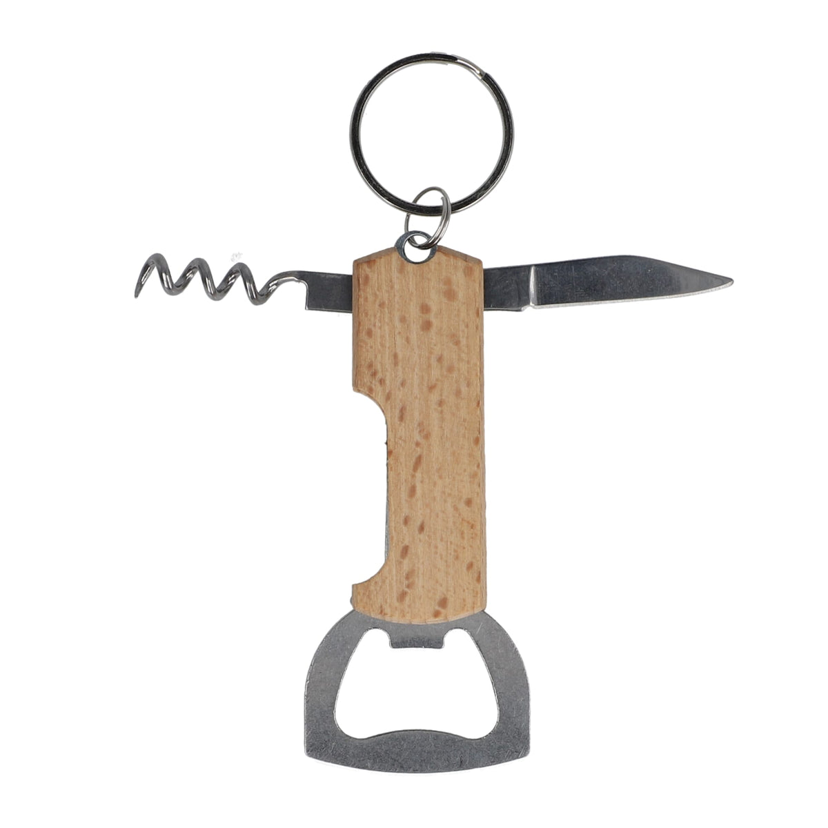 Bamboe wijn & flesopener sleutelhanger - JEFFS. Merchandise
