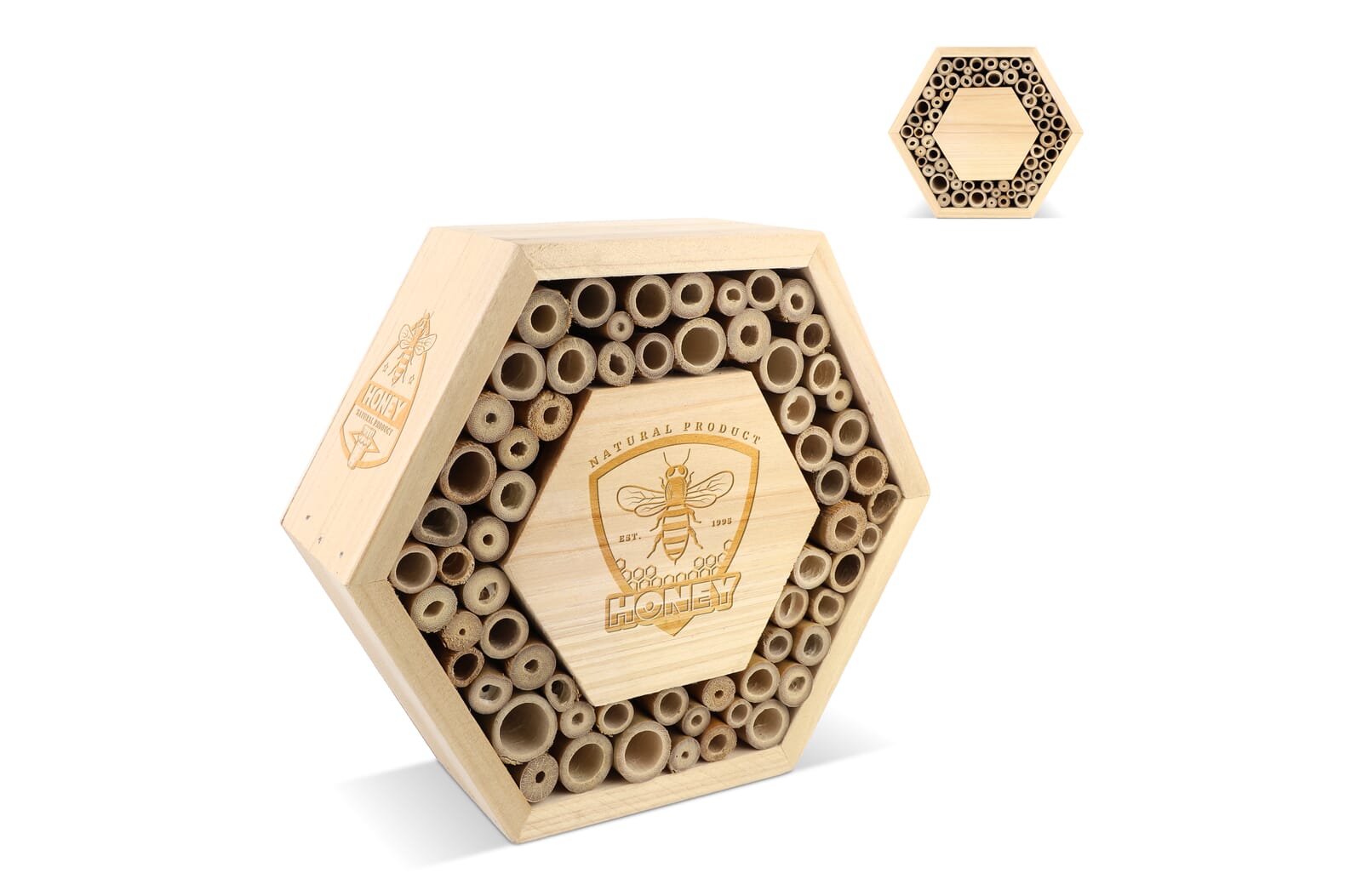 Bijenhuis van FSC-hout zeshoekig - JEFFS. Merchandise