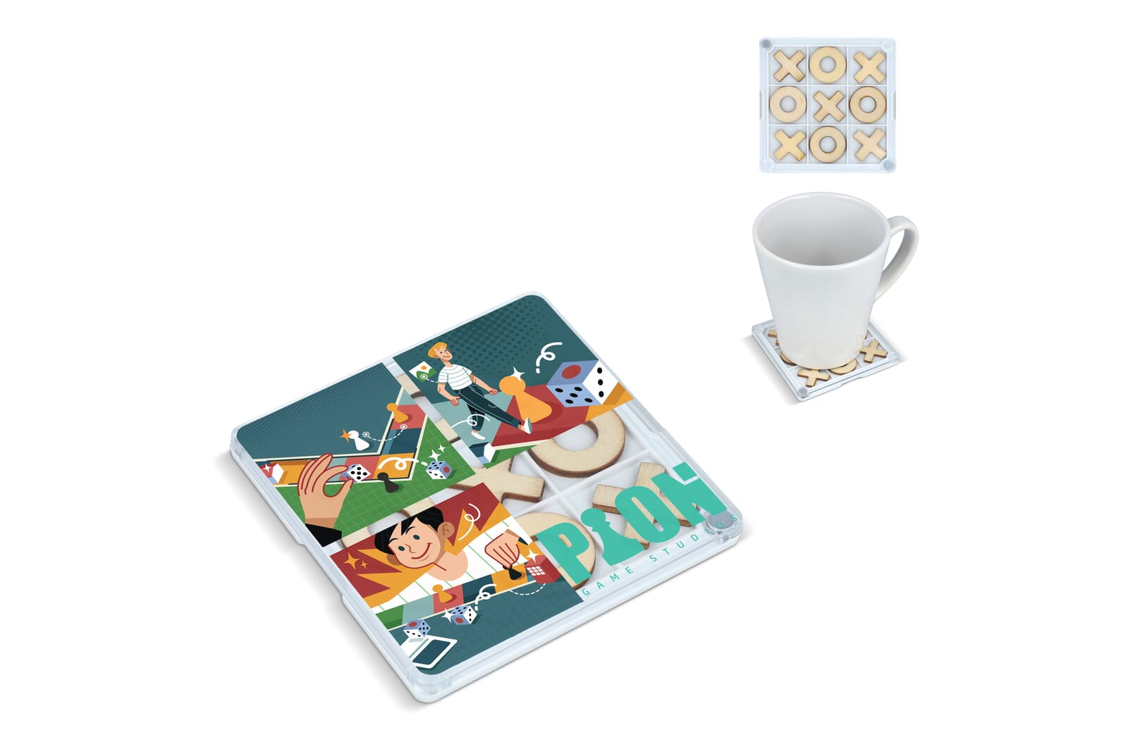 Boter-kaas-en-eieren onderzetter - JEFFS. Merchandise