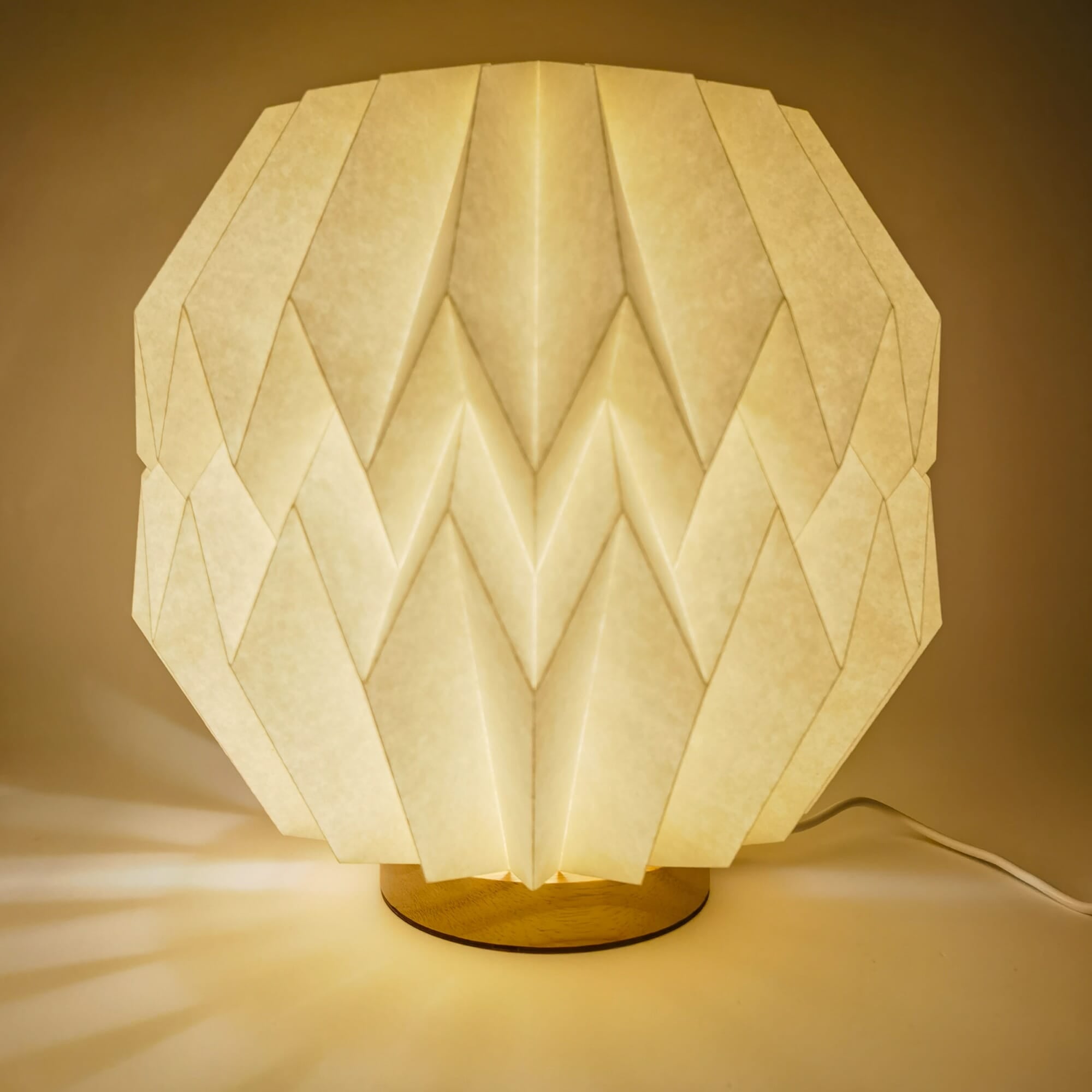 Coollux opvouwbare Origami-geïnspireerde papieren LED-lamp Luna 25cm - JEFFS. Merchandise