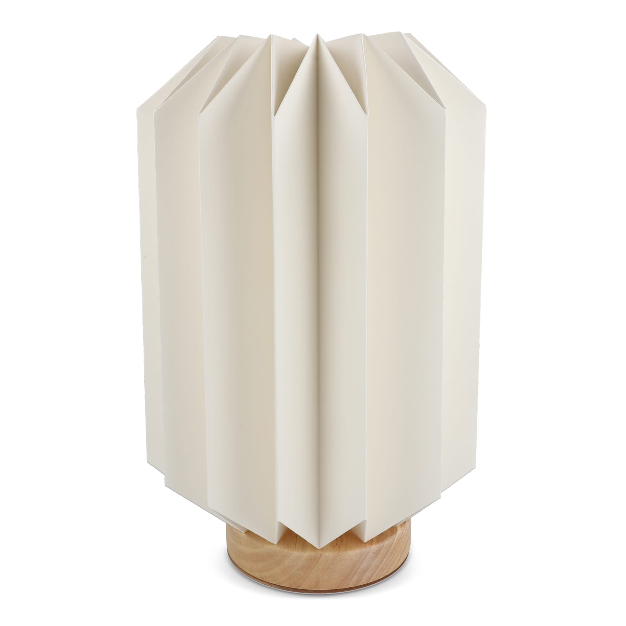 Coollux vouwbare papieren LED lamp Eos op houten voet, 25 cm (brievenbus doos) - JEFFS. Merchandise