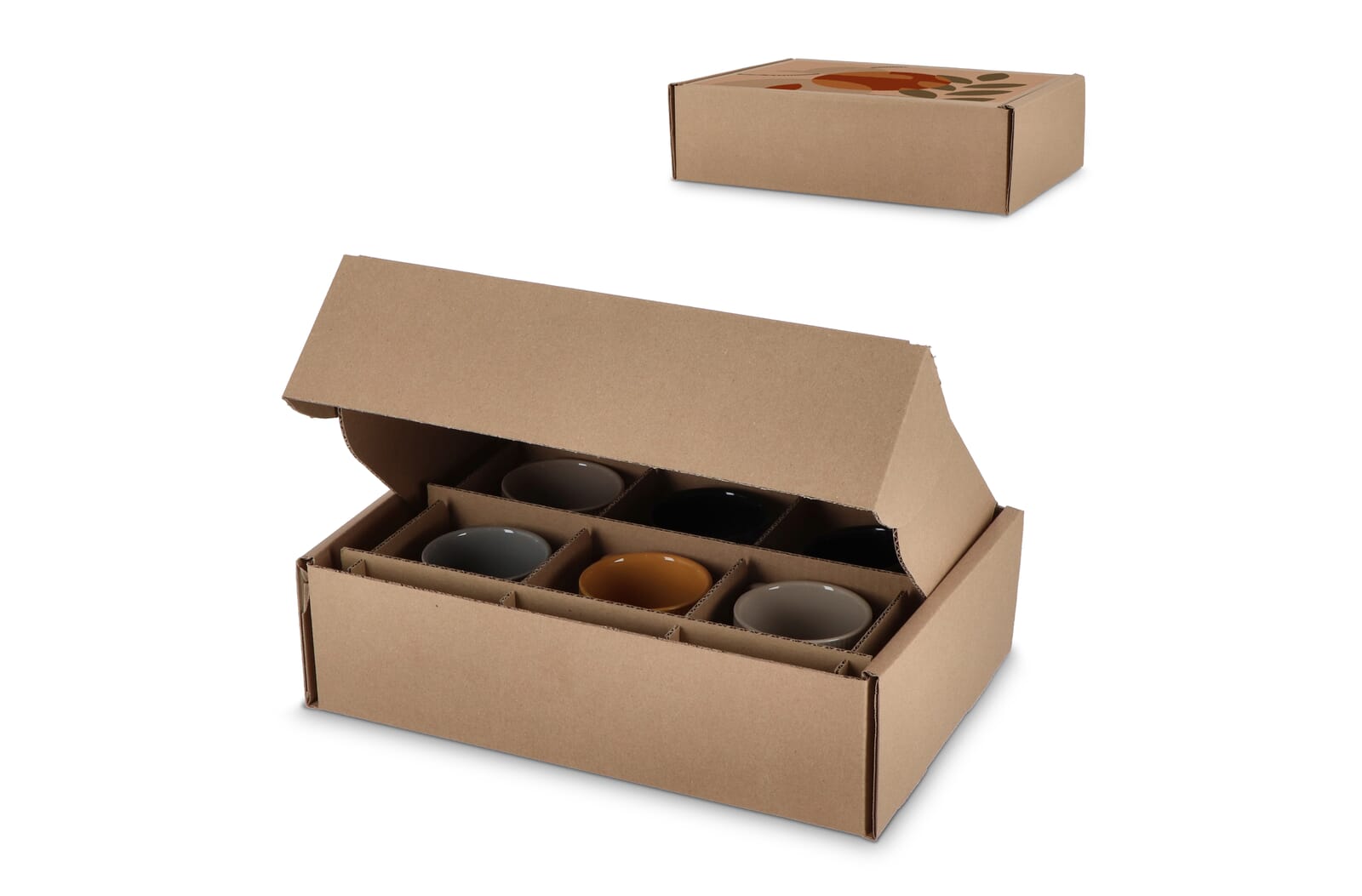 Custommade geschenkdoos voor 6 mokken 34.7 x 24.3 x 9.9 cm - JEFFS. Merchandise