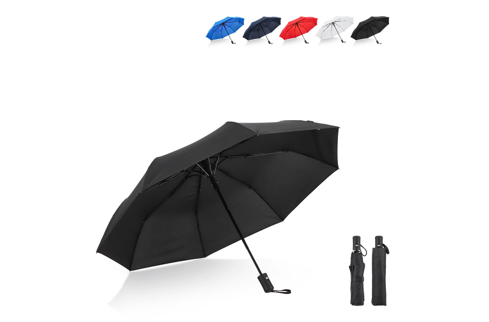 Daintree 190T Pongee 21.5" Opvouwbare winddichte paraplu Auto open - JEFFS. Merchandise