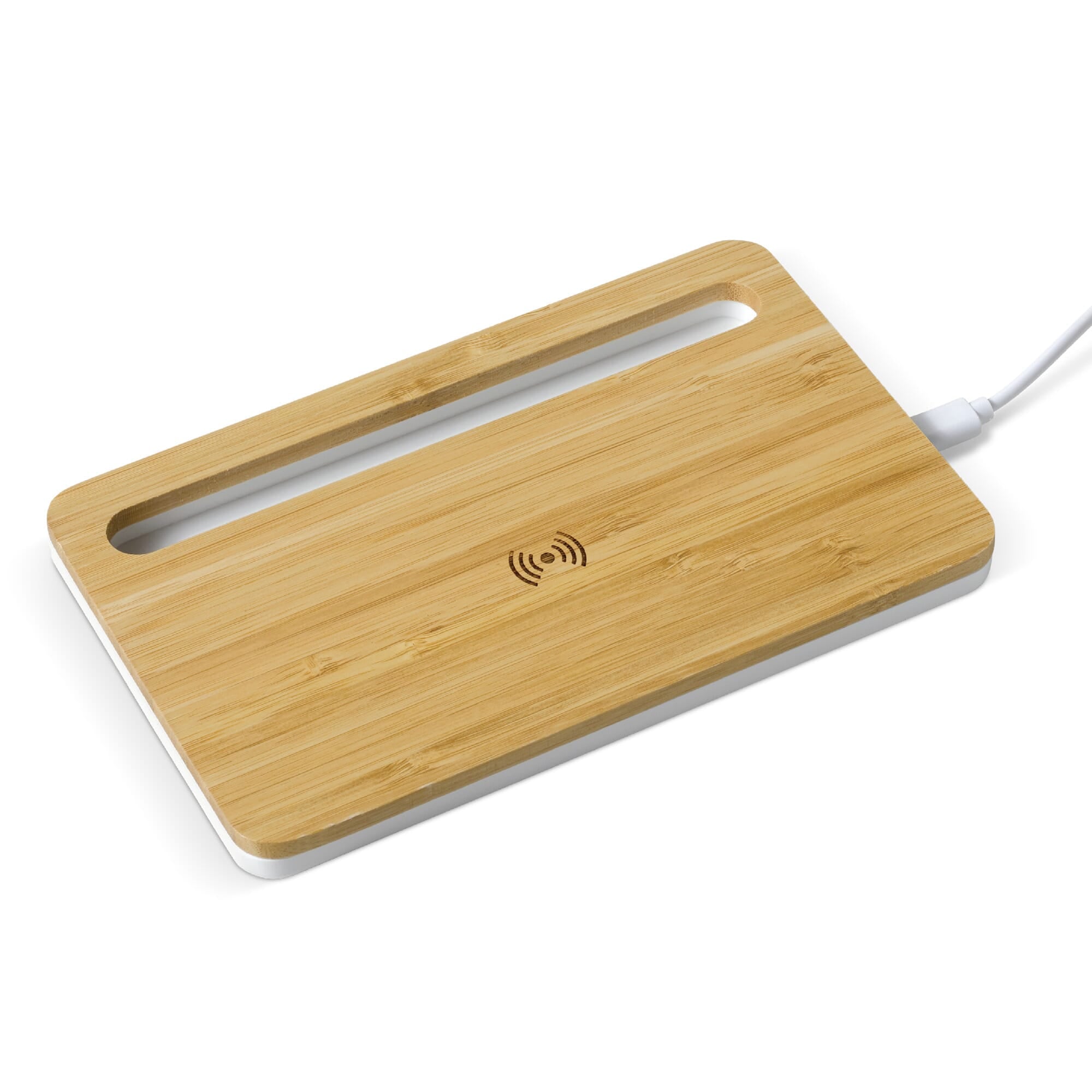 Draadloos oplaadstation bamboe 5W - JEFFS. Merchandise