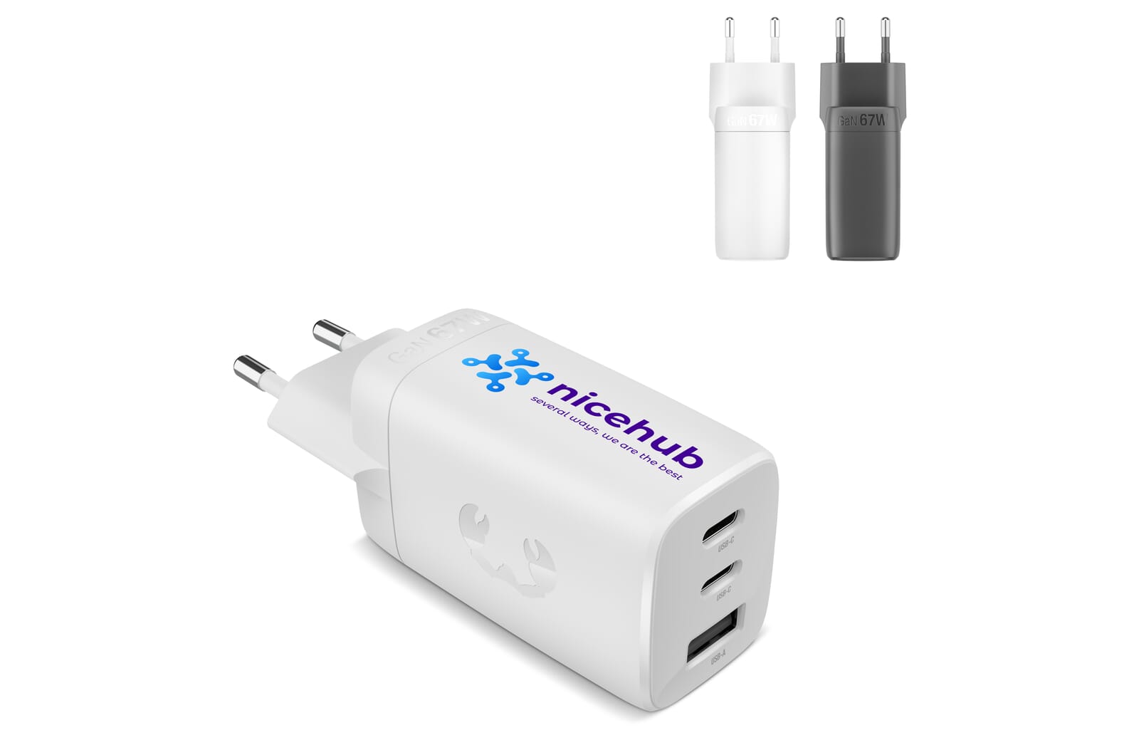 Fresh 'n Rebel 67W Laptop Snellader GaN USB - C & USB - A - JEFFS. Merchandise