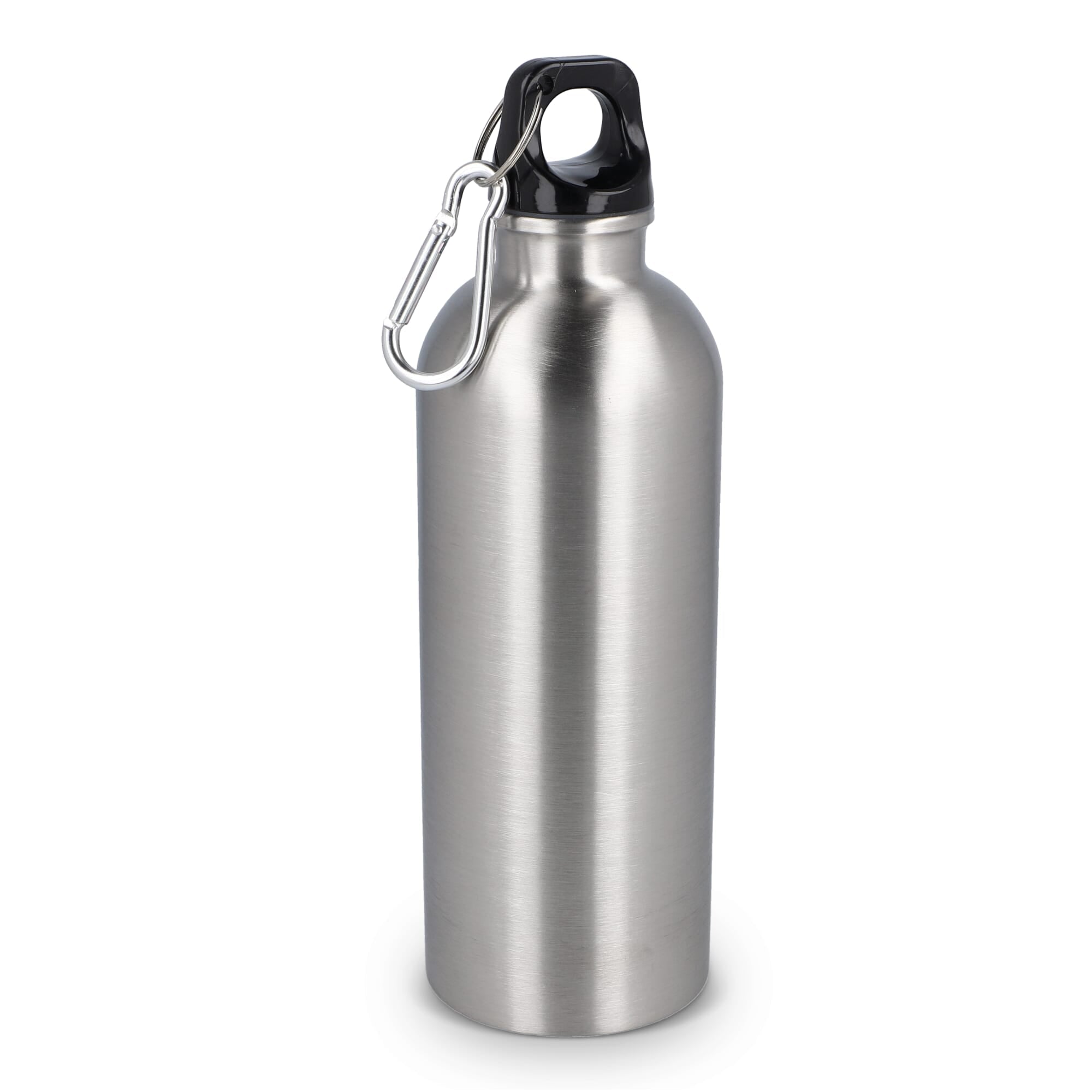 Gerecycled RVS Enkelwandige fles met Karabijnhaak 500ml - JEFFS. Merchandise