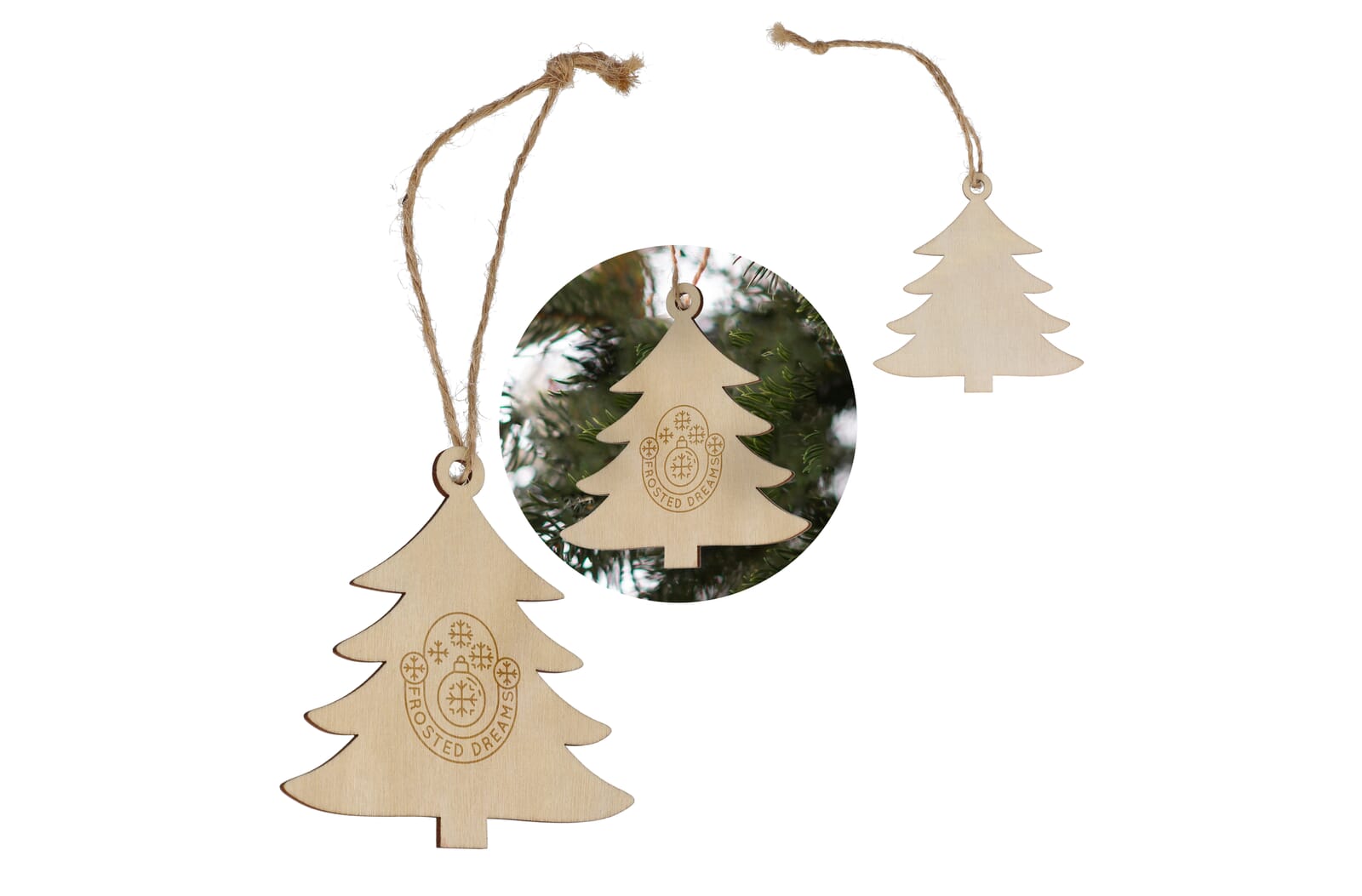 Houten kerstornament kerstboom - JEFFS. Merchandise