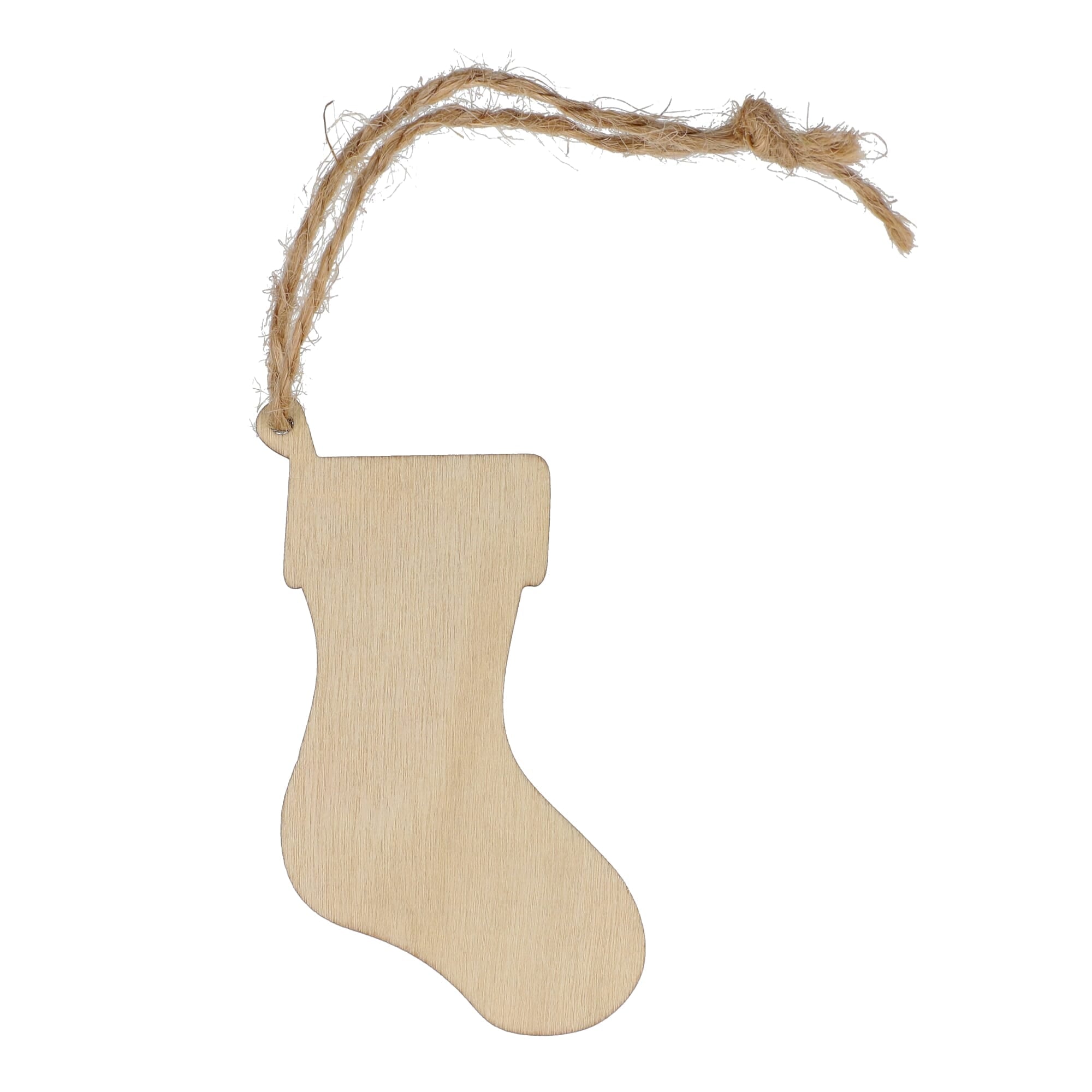 Houten kerstornament kerstsok - JEFFS. Merchandise