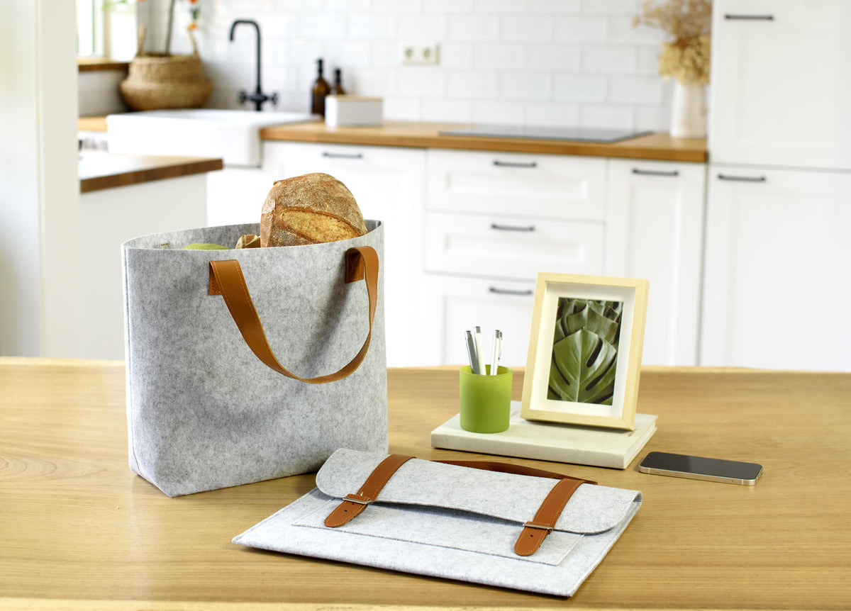 Boodschappentas Hunter | Vilt | Lange hengsels